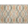 Piper Looms Mayfield Waves AMF757 Orange Machine Washable Area Rug Scatter Main Image