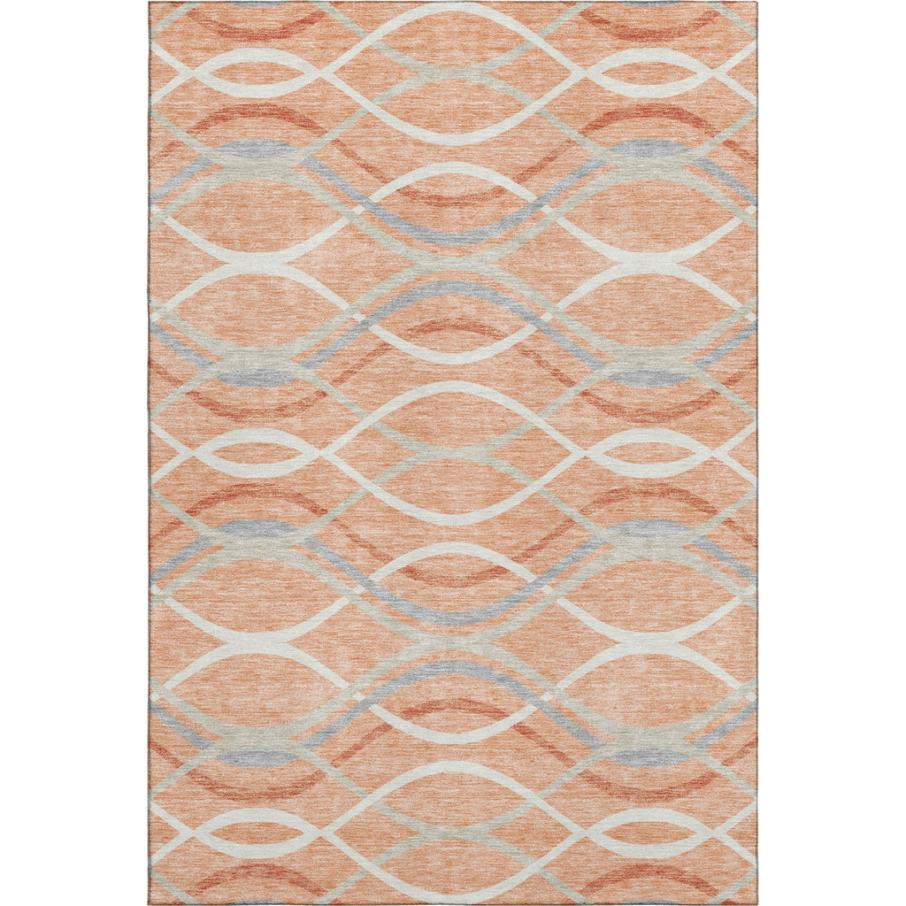 Piper Looms Mayfield Waves AMF757 Peach Machine Washable Area Rug main image