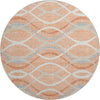 Piper Looms Mayfield Waves AMF757 Peach Machine Washable Area Rug Round Main Image