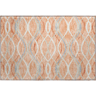 Piper Looms Mayfield Waves AMF757 Peach Machine Washable Area Rug Scatter Main Image