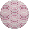 Piper Looms Mayfield Waves AMF757 Pink Machine Washable Area Rug Round Main Image