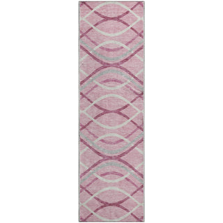 Piper Looms Mayfield Waves AMF757 Pink Machine Washable Area Rug Runner Main Image