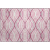 Piper Looms Mayfield Waves AMF757 Pink Machine Washable Area Rug Scatter Main Image