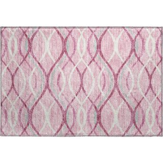 Piper Looms Mayfield Waves AMF757 Pink Machine Washable Area Rug Scatter Main Image