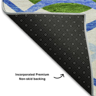 Piper Looms Mayfield Waves AMF757 Sky Machine Washable Area Rug Backing Image