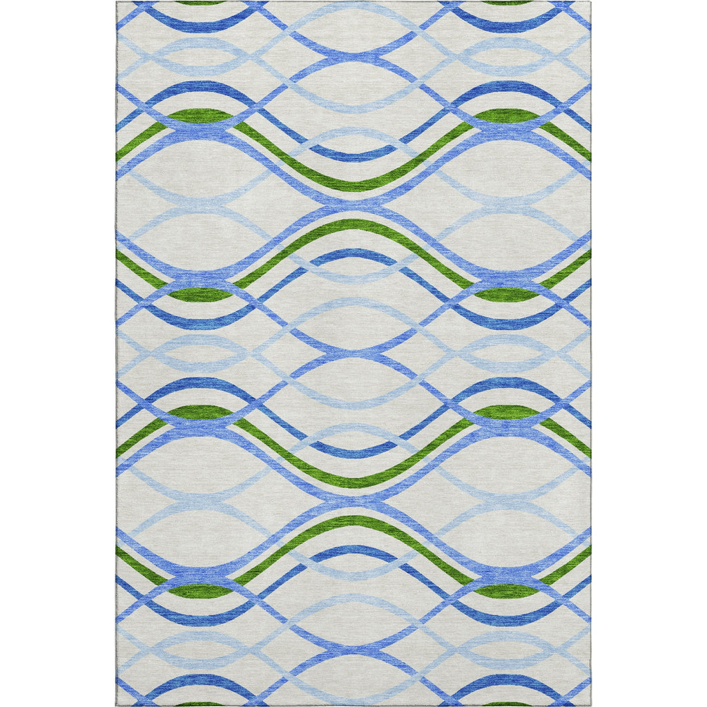 Piper Looms Mayfield Waves AMF757 Sky Machine Washable Area Rug main image