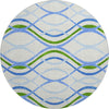 Piper Looms Mayfield Waves AMF757 Sky Machine Washable Area Rug Round Main Image