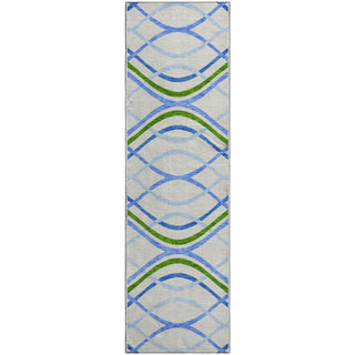 Piper Looms Mayfield Waves AMF757 Sky Machine Washable Area Rug Runner Main Image