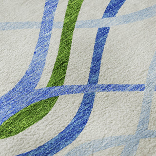 Piper Looms Mayfield Waves AMF757 Sky Machine Washable Area Rug Swatch Image
