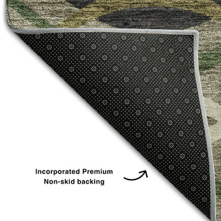Piper Looms Mayfield Waves AMF757 Taupe Machine Washable Area Rug Backing Image