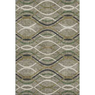 Piper Looms Mayfield Waves AMF757 Taupe Machine Washable Area Rug main image