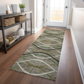 Piper Looms Mayfield Waves AMF757 Taupe Machine Washable Area Rug Runner Lifestyle Image Feature