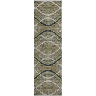 Piper Looms Mayfield Waves AMF757 Taupe Machine Washable Area Rug Runner Main Image
