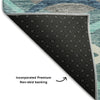 Piper Looms Mayfield Waves AMF757 Teal Machine Washable Area Rug Backing Image