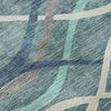 Piper Looms Mayfield Waves AMF757 Teal Machine Washable Area Rug Swatch Image