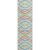 Piper Looms Mayfield Waves AMF757 White Machine Washable Area Rug Runner Main Image
