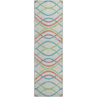 Piper Looms Mayfield Waves AMF757 White Machine Washable Area Rug Runner Main Image