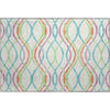 Piper Looms Mayfield Waves AMF757 White Machine Washable Area Rug Scatter Main Image
