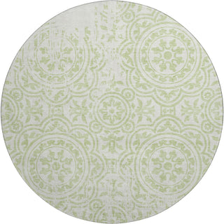 Piper Looms Mayfield Medallions AMF758 Aloe Machine Washable Area Rug Round Main Image
