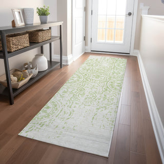 Piper Looms Mayfield Medallions AMF758 Aloe Machine Washable Area Rug Runner Lifestyle Image Feature