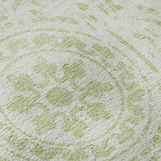 Piper Looms Mayfield Medallions AMF758 Aloe Machine Washable Area Rug Swatch Image