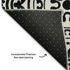 Piper Looms Mayfield Medallions AMF758 Black Machine Washable Area Rug Backing Image