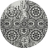 Piper Looms Mayfield Medallions AMF758 Black Machine Washable Area Rug Round Main Image