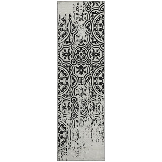 Piper Looms Mayfield Medallions AMF758 Black Machine Washable Area Rug Runner Main Image
