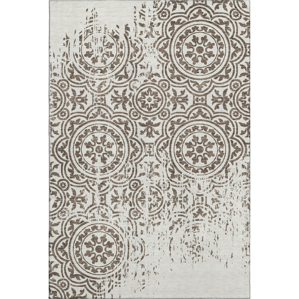 Piper Looms Mayfield Medallions AMF758 Chocolate Machine Washable Area Rug main image