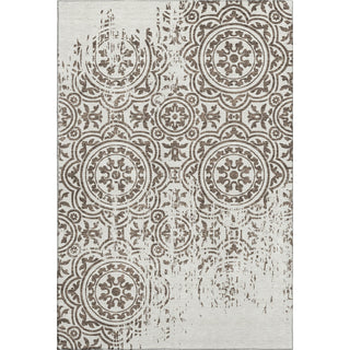 Piper Looms Mayfield Medallions AMF758 Chocolate Machine Washable Area Rug main image