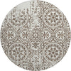Piper Looms Mayfield Medallions AMF758 Chocolate Machine Washable Area Rug Round Main Image