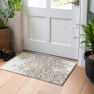Piper Looms Mayfield Medallions AMF758 Chocolate Machine Washable Area Rug Scatter Lifestyle Image Feature