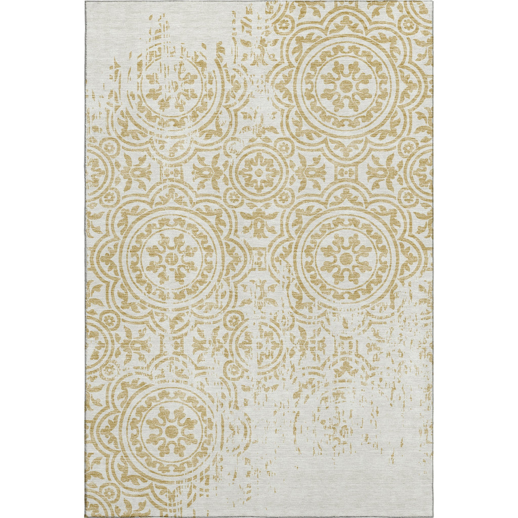 Piper Looms Mayfield Medallions AMF758 Gold Machine Washable Area Rug main image