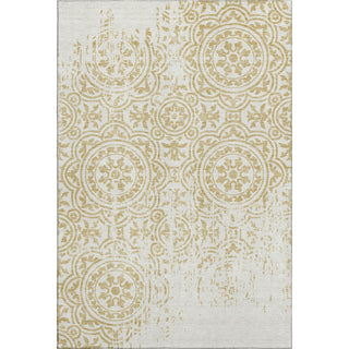 Piper Looms Mayfield Medallions AMF758 Gold Machine Washable Area Rug main image