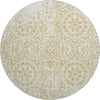 Piper Looms Mayfield Medallions AMF758 Gold Machine Washable Area Rug Round Main Image