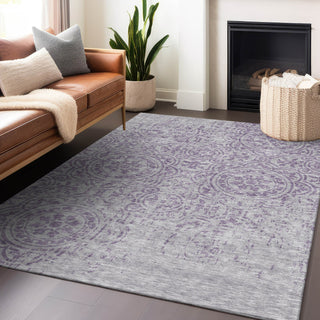 Piper Looms Mayfield Medallions AMF758 Lavender Machine Washable Area Rug Lifestyle Image Feature