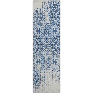 Piper Looms Mayfield Medallions AMF758 Navy Machine Washable Area Rug Runner Main Image