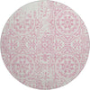 Piper Looms Mayfield Medallions AMF758 Pink Machine Washable Area Rug Round Main Image