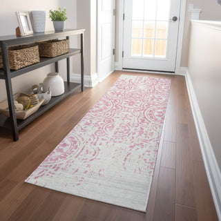 Piper Looms Mayfield Medallions AMF758 Pink Machine Washable Area Rug Runner Lifestyle Image Feature