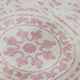Piper Looms Mayfield Medallions AMF758 Pink Machine Washable Area Rug Swatch Image
