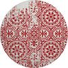 Piper Looms Mayfield Medallions AMF758 Red Machine Washable Area Rug Round Main Image
