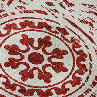 Piper Looms Mayfield Medallions AMF758 Red Machine Washable Area Rug Swatch Image