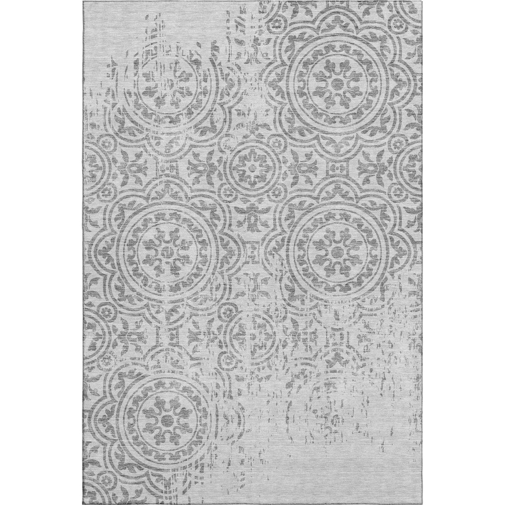 Piper Looms Mayfield Medallions AMF758 Silver Machine Washable Area Rug main image