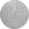 Piper Looms Mayfield Medallions AMF758 Silver Machine Washable Area Rug Round Main Image
