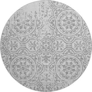 Piper Looms Mayfield Medallions AMF758 Silver Machine Washable Area Rug Round Main Image