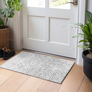 Piper Looms Mayfield Medallions AMF758 Silver Machine Washable Area Rug Scatter Lifestyle Image Feature