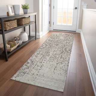 Piper Looms Mayfield Medallions AMF758 Taupe Machine Washable Area Rug Runner Lifestyle Image Feature