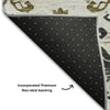 Piper Looms Mayfield Vintage AMF759 Black Machine Washable Area Rug Backing Image