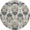 Piper Looms Mayfield Vintage AMF759 Black Machine Washable Area Rug Round Main Image