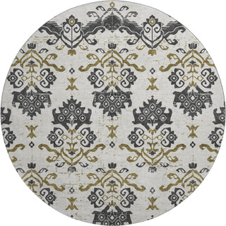 Piper Looms Mayfield Vintage AMF759 Black Machine Washable Area Rug Round Main Image